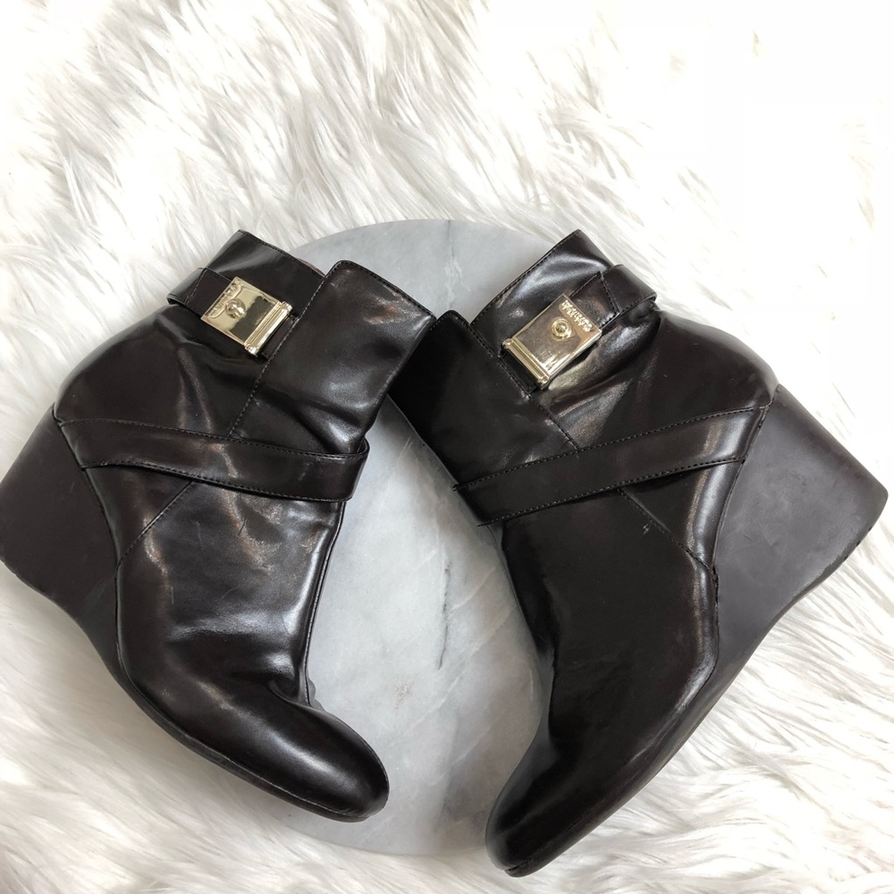 Calvin Klein Chocolate Brown Booties